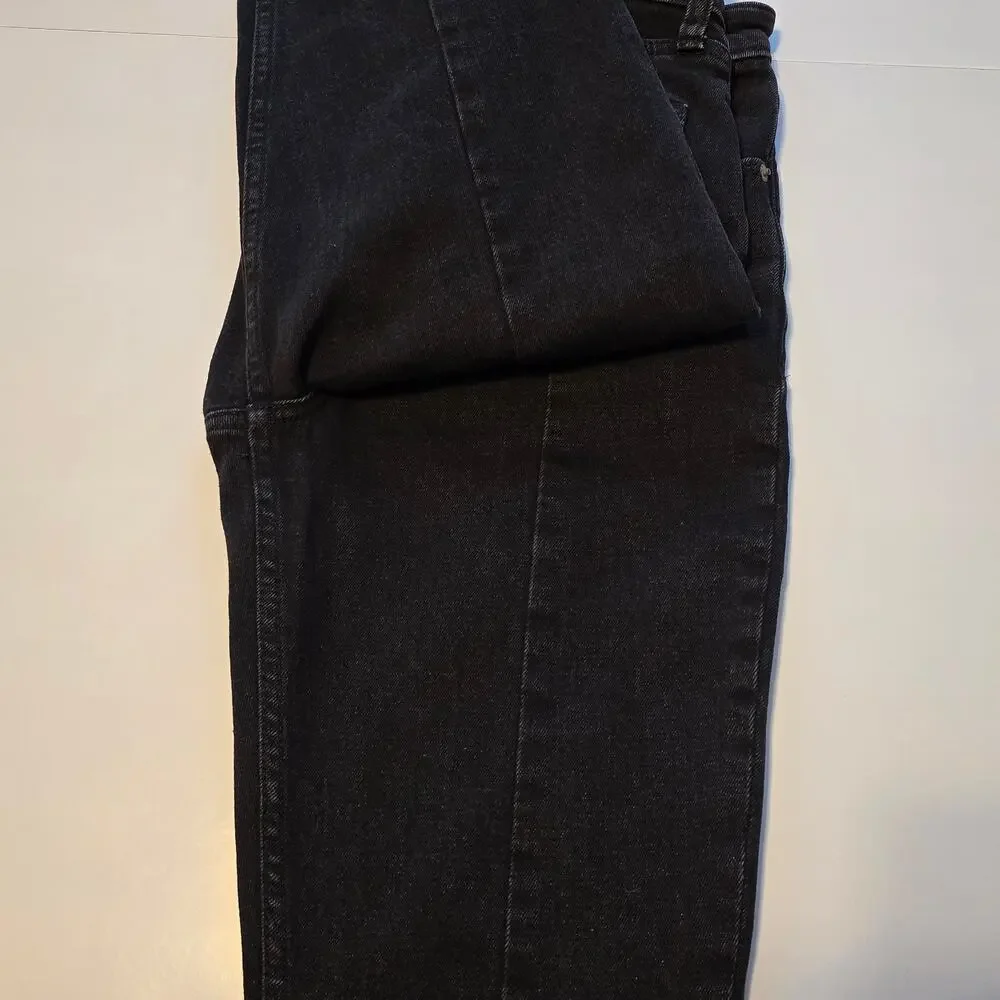 Abercrombie & Fitch Curve Love Jeans Womens 2R Black Skinny High Rise Split Hem